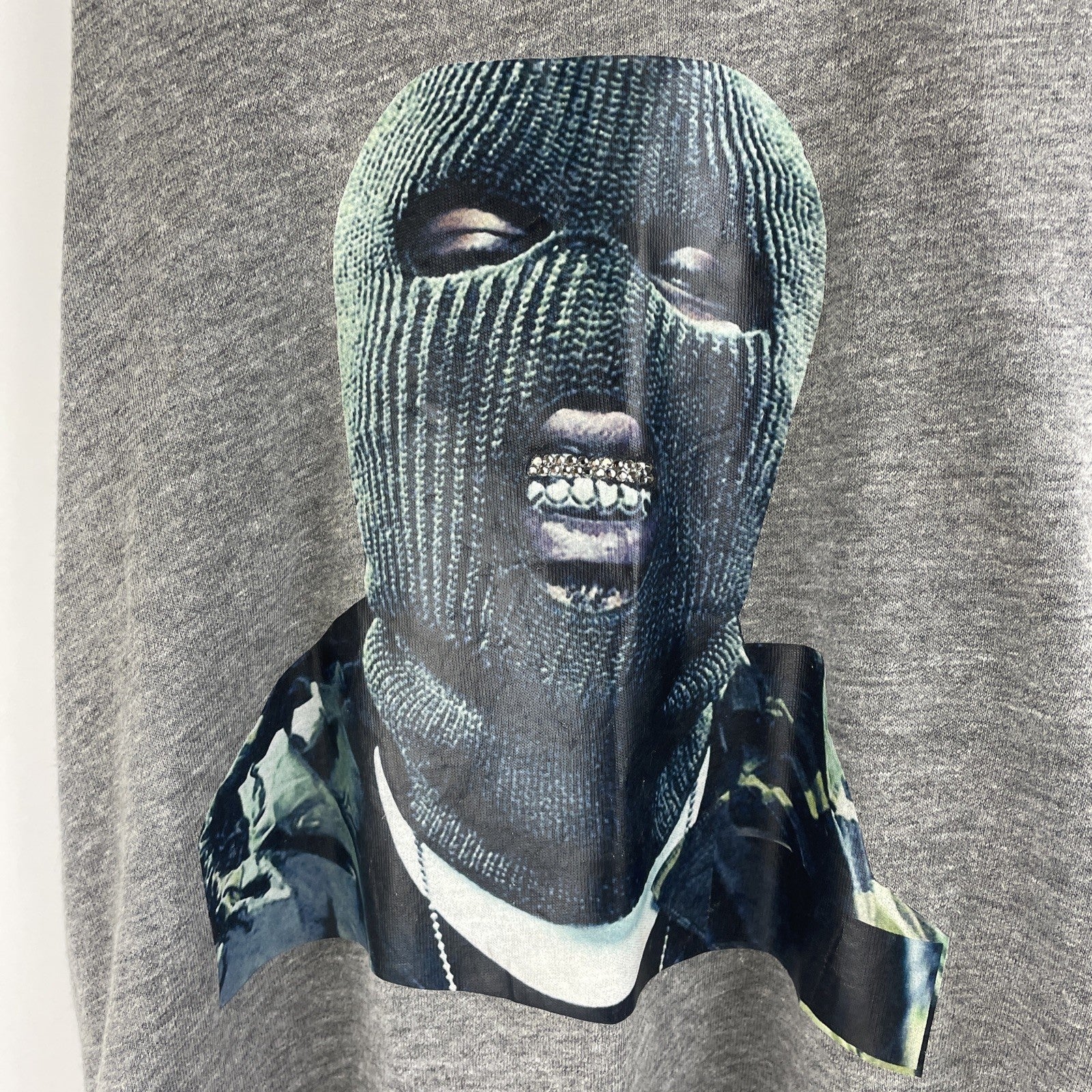 Brian Lichtenberg Designer Tank Top Shirt Grey Graphic Y2k size S Bling Gangster
