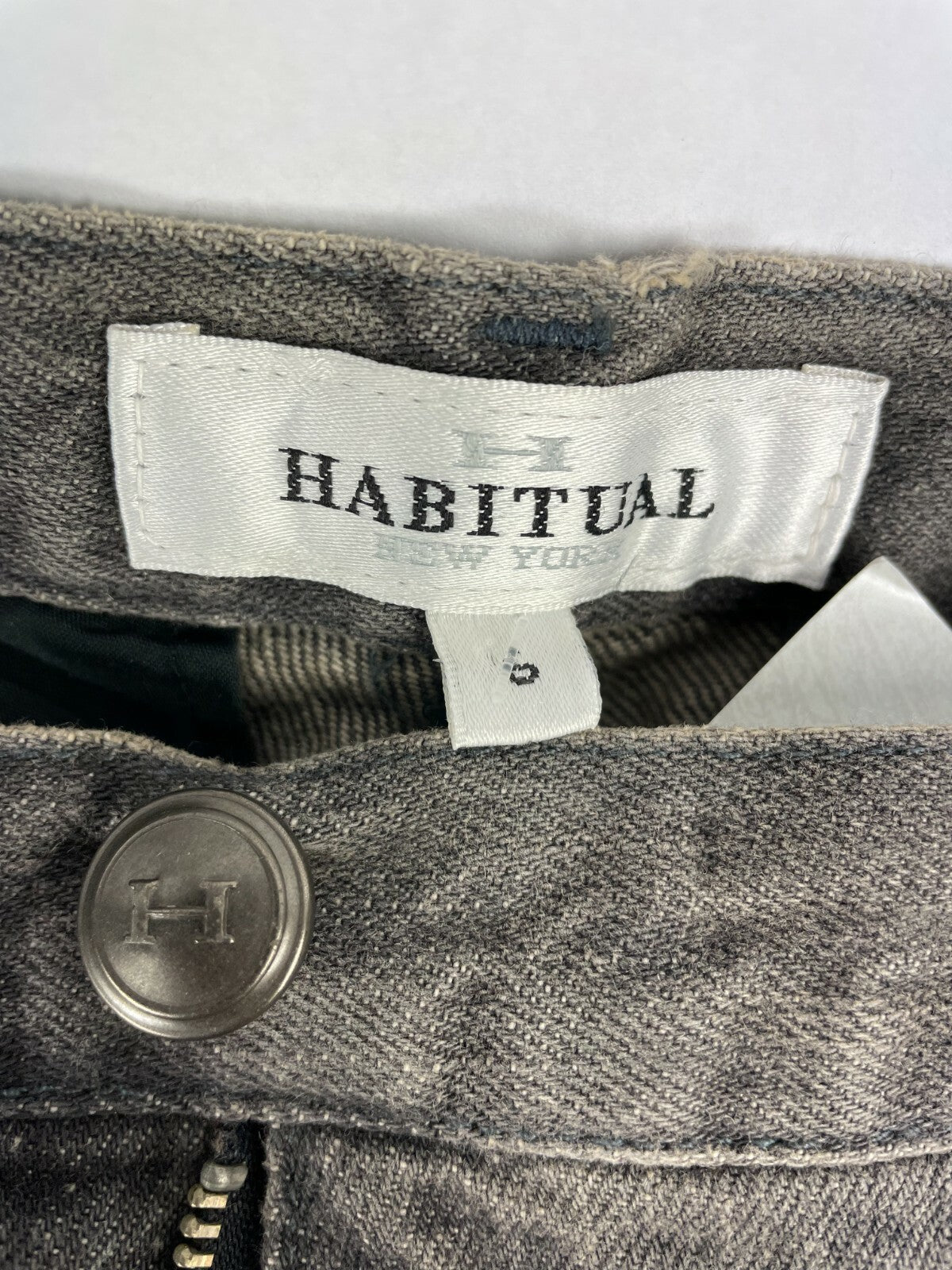 Habitual Men's Denver Gray Regular Straight Denim Jeans Size W 32 L 34