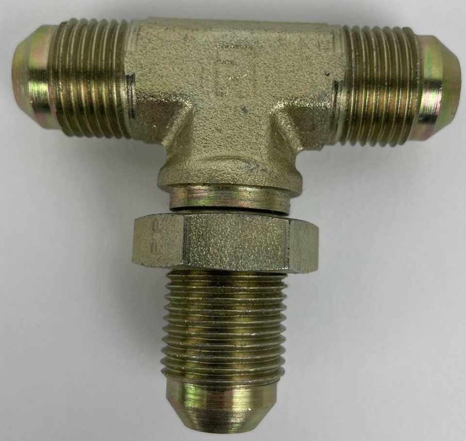 Parker 12-S50X-S 1-1/16-12 SAE ORB Male x 3/4" JIC x 3/4" JIC Branch TEE