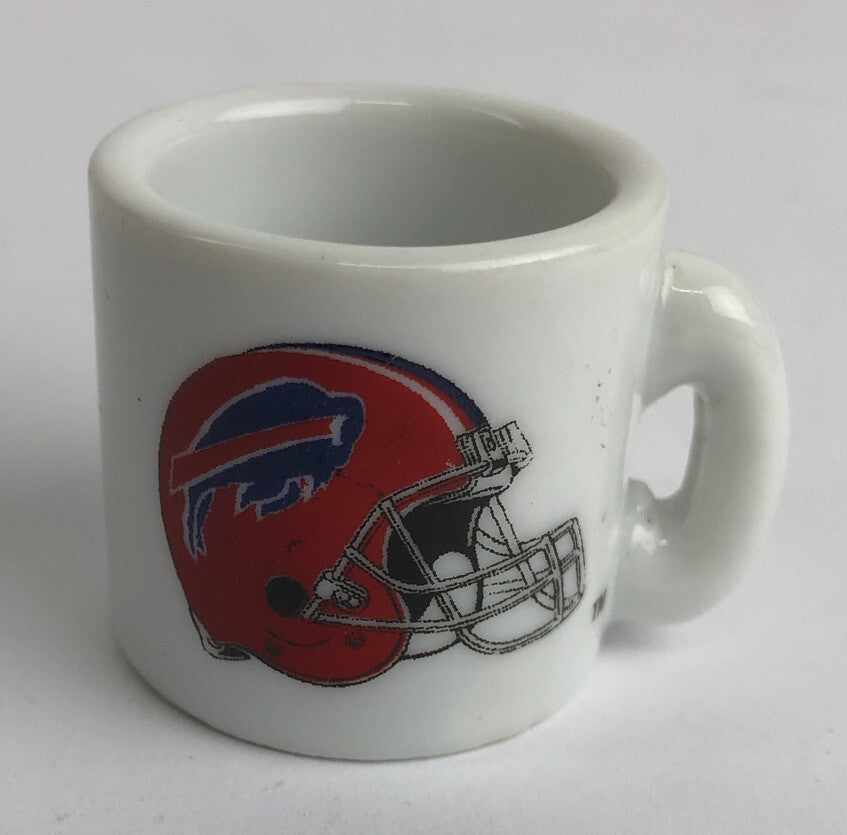 Vintage NFL Mini Coffee Cup Mug Buffalo Bills 1.25" Collectible Miniature