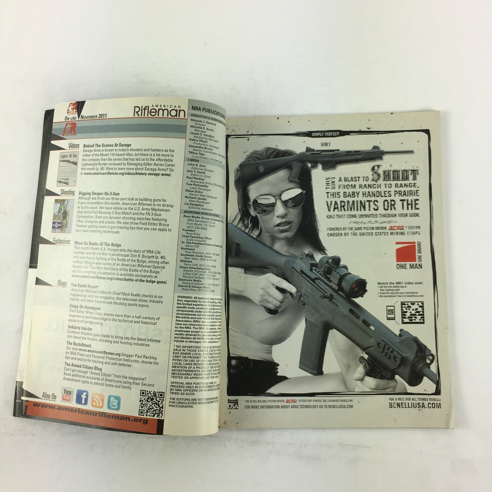 November 2011 American Rifleman Magazine Taurus 990 Savage's Lightweight Hunter