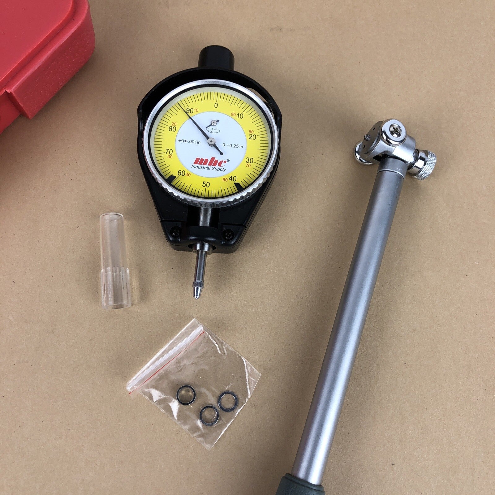 Vintage MSC Industrial Supply DIAL BORE GAGE SET 1.4" - 2.2" LOOK Mint Condition
