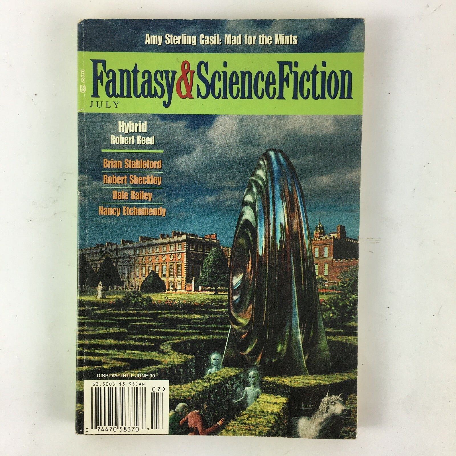 July Fantasy & Science Fiction Magazine Hybrid Robert Reed Brian Stableford