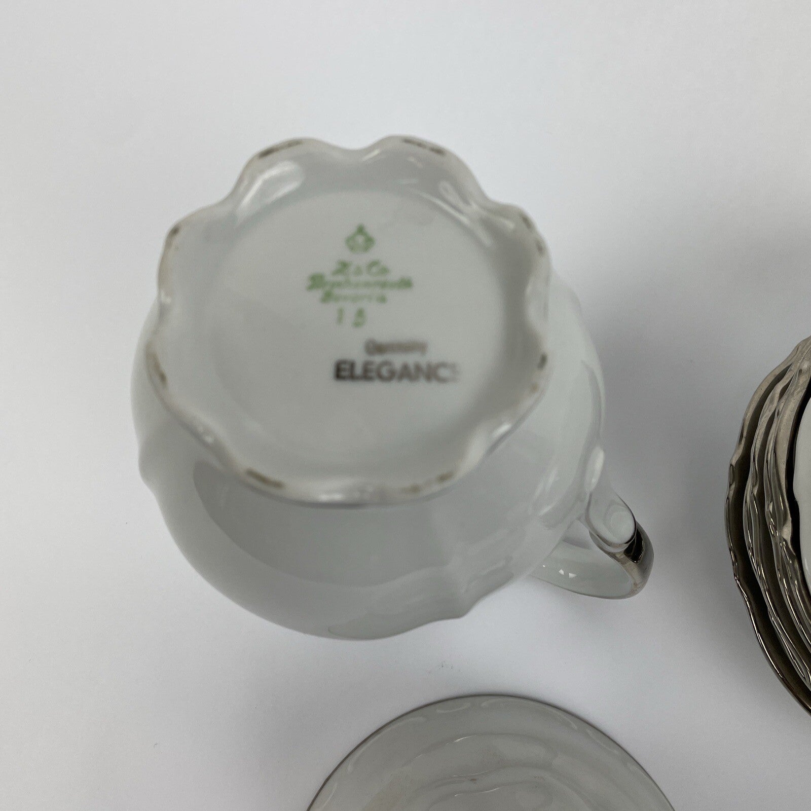 Lot 16 x  Mitterteich Z & Co. Bavaria Silver Lark Bowls Plates Tea Cup Elegance