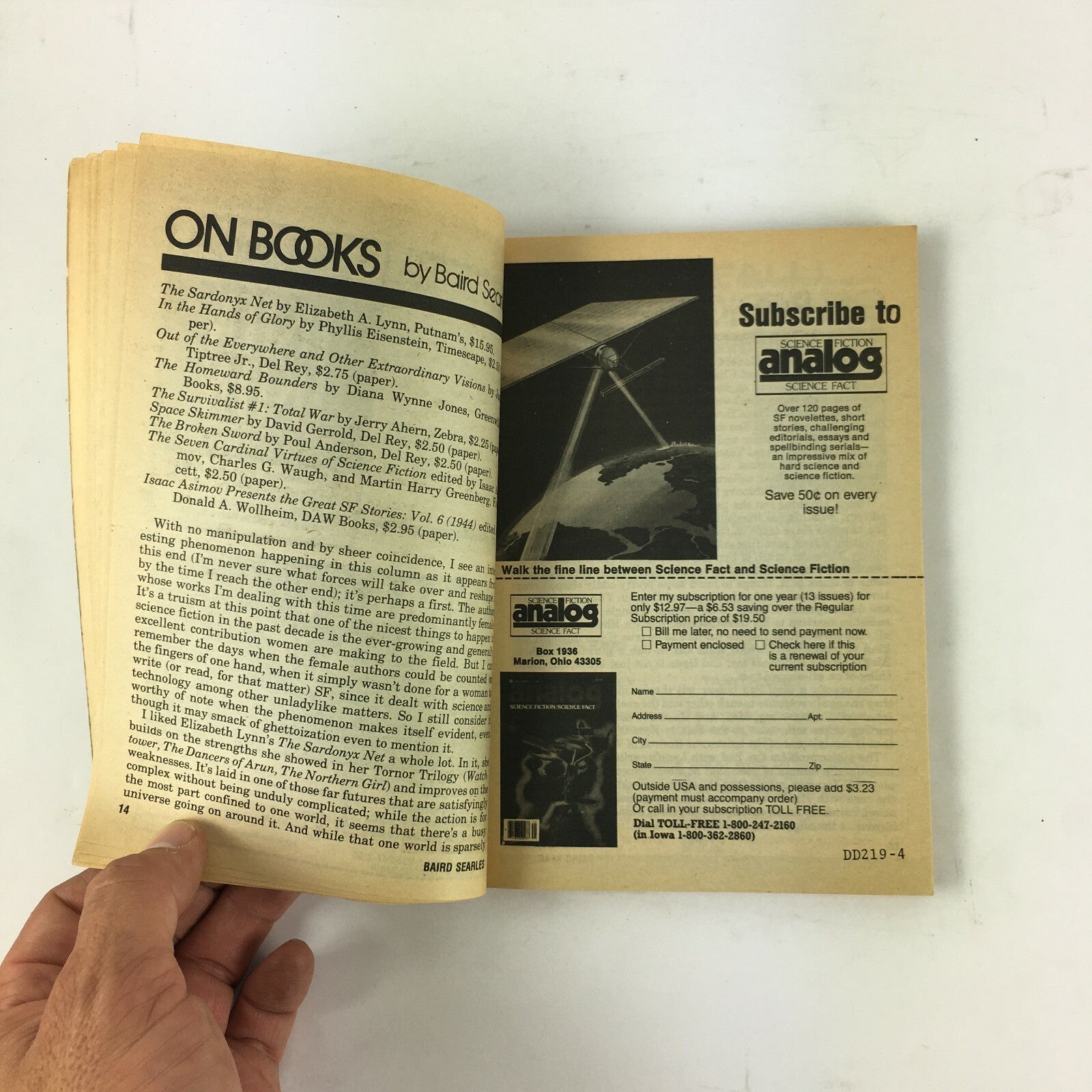 March 1982 Isaac Asimov's Science Fiction Magazine Renascence Mary Kittredge
