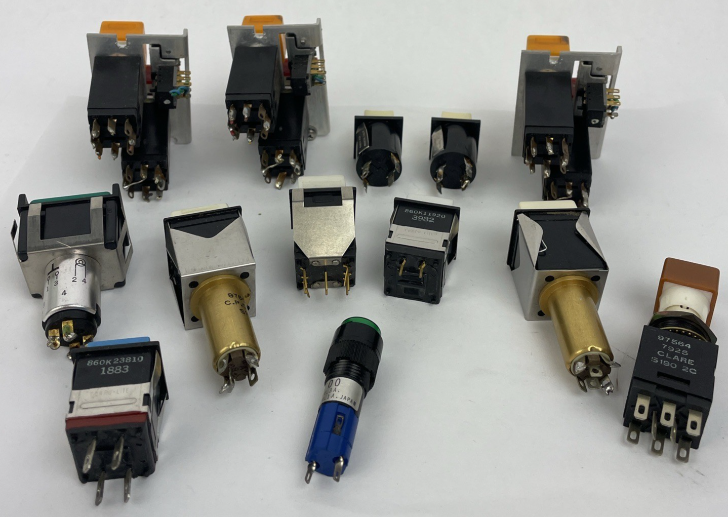 Lot of Assorted Dialco Dialight Macro-Oak Illuminated Push Button Switch - LOOK