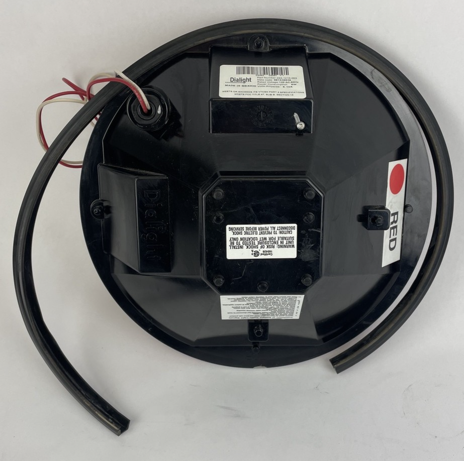 Dialight 433-3230-001XL RED LED Circular Traffic Signal Light 12" 120Vac 60Hz