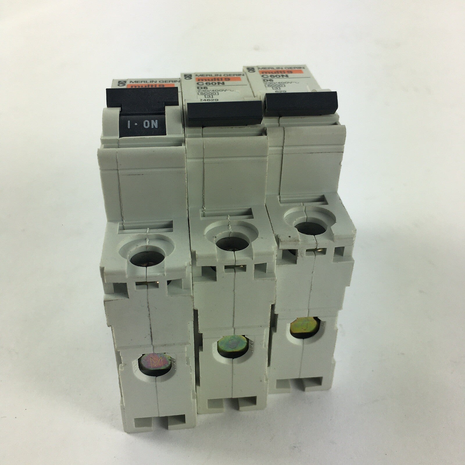 Lot of 3: MERLIN GERIN MULTI 9 C60N D6 CIRCUIT BREAKER 230/400V~