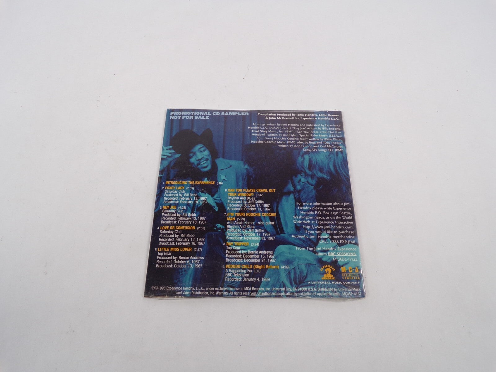 The Jimi Hendrix Experience BBC Sessions Sampler Foxey Lady Hey Joe Love CD#28