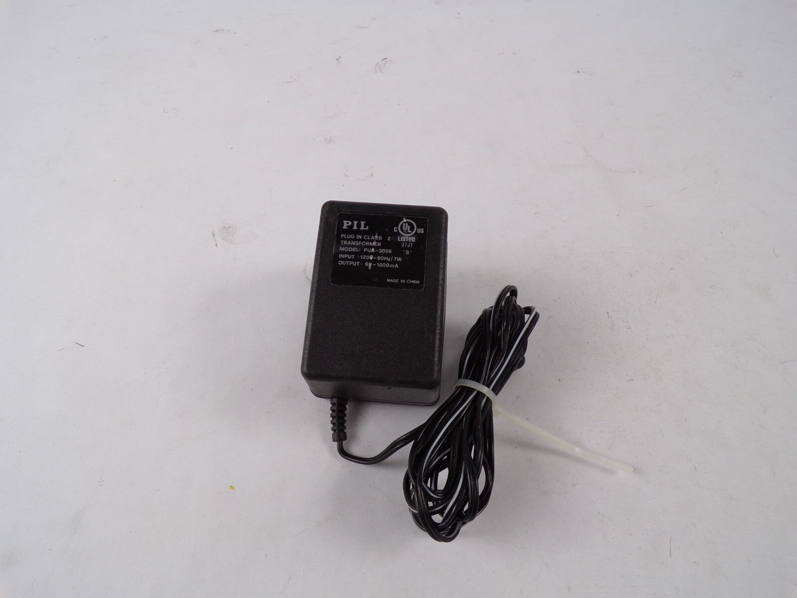Genuine PIL PUA-3026 Output 6 V 1000mA Class 2 Power Supply Adapter A43