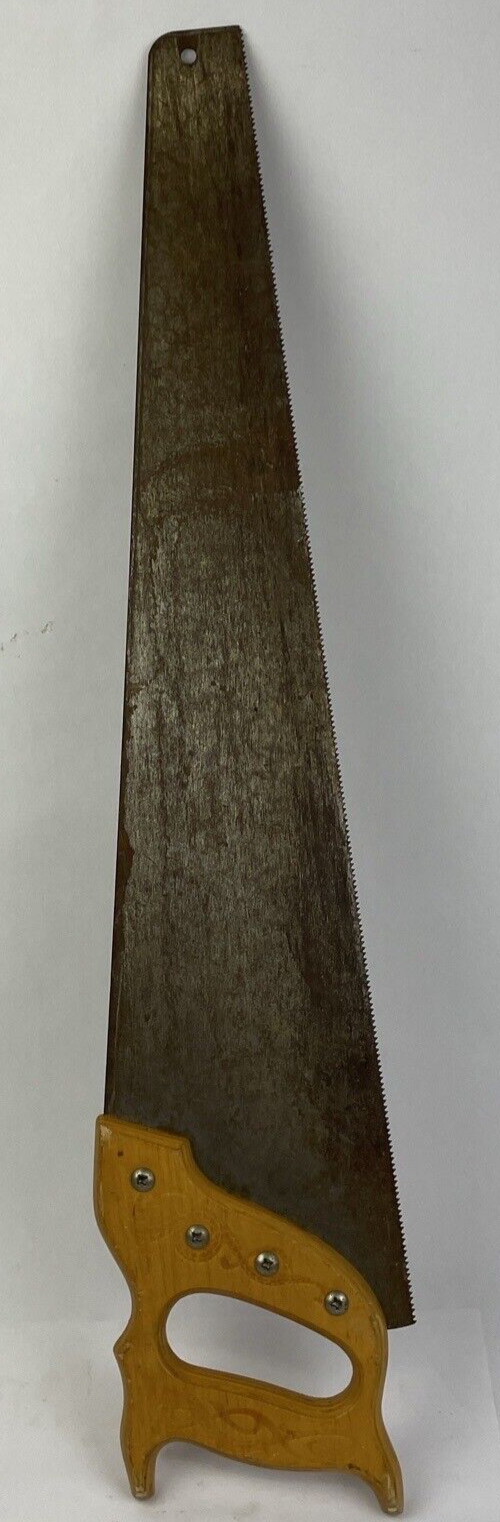SANDVIK HOGBOO Hand Saw 271 Made in Sweden Wooden Dragon Handle Vintage VGC