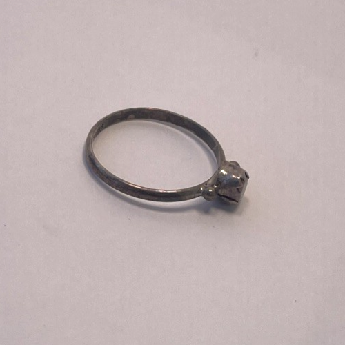 Dainty Native American Minimalist Mother Pearl 925 Sterling Silver Ring Size 3
