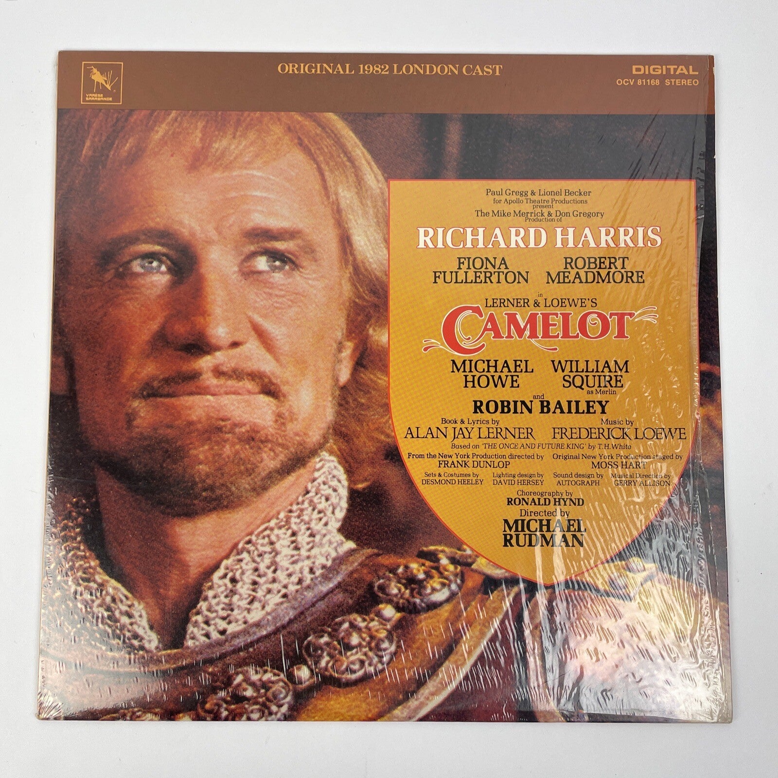 Lerner Loewe CAMELOT London Cast Soundtrack LP Richard Harris Fiona Fullerton