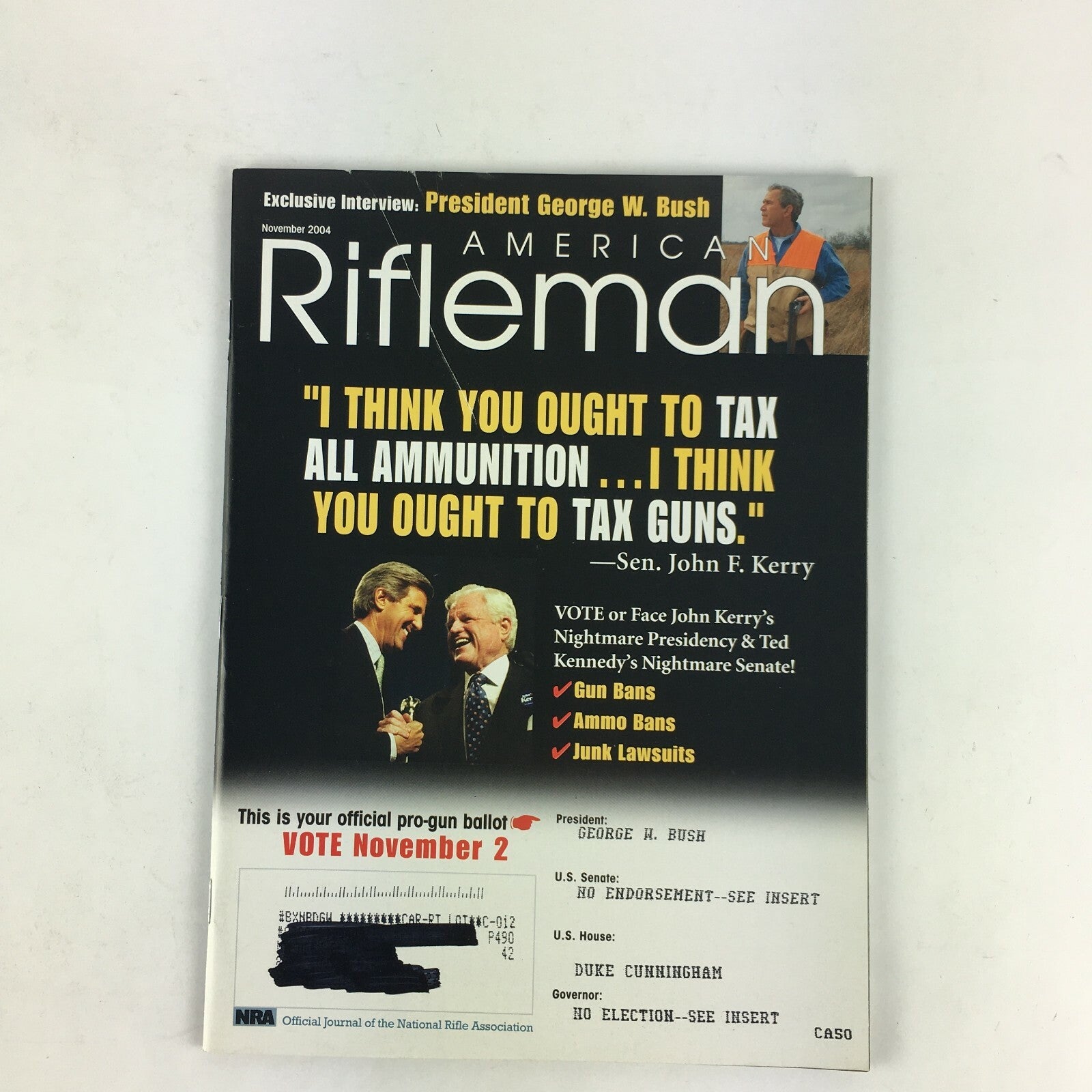 November 2004 American Rifleman Magazines Gun Bans Ammo Bans Junk Lawsiuts 