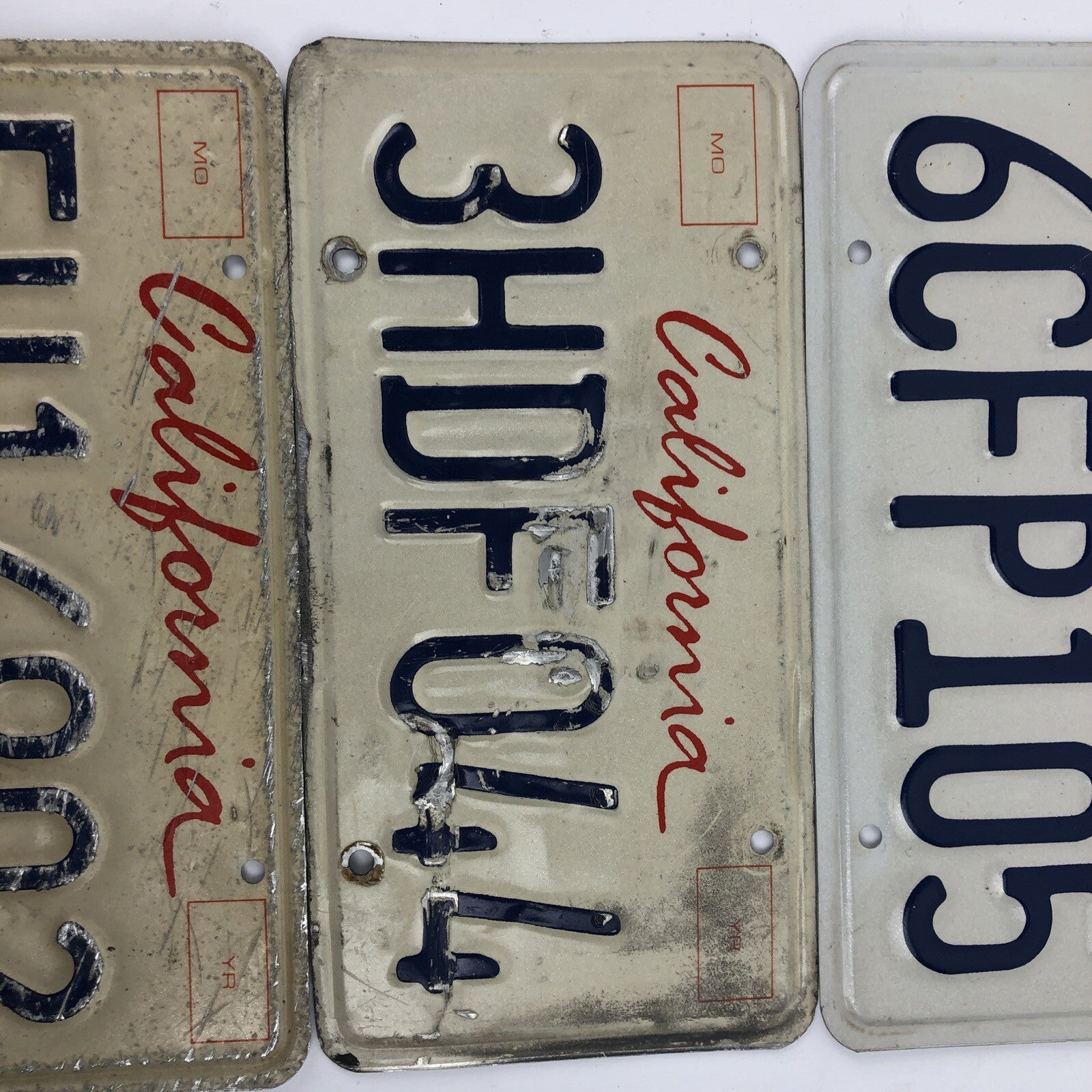 3 x California License Plates Year - 1998 + 