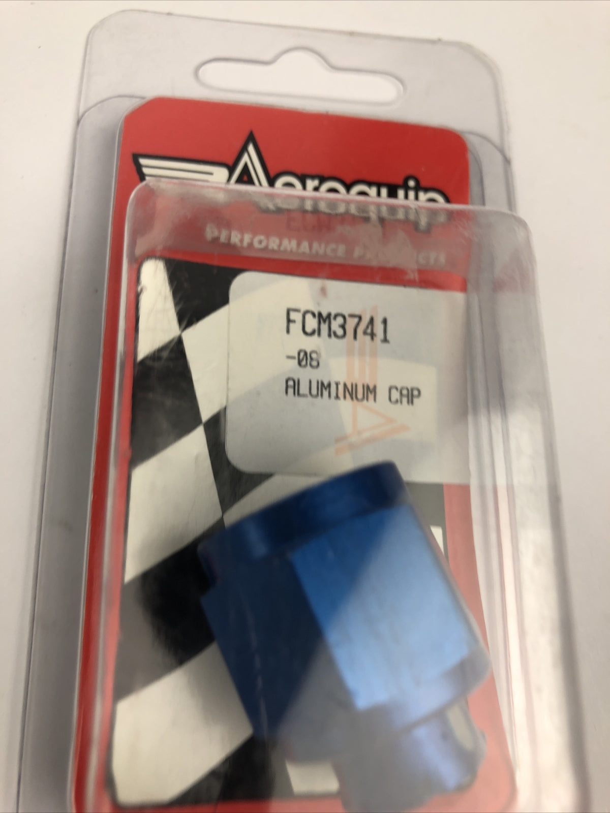 Eaton Aeroquip FCM3741 Aluminum Fitting Cap in Blue Anodized  -08AN