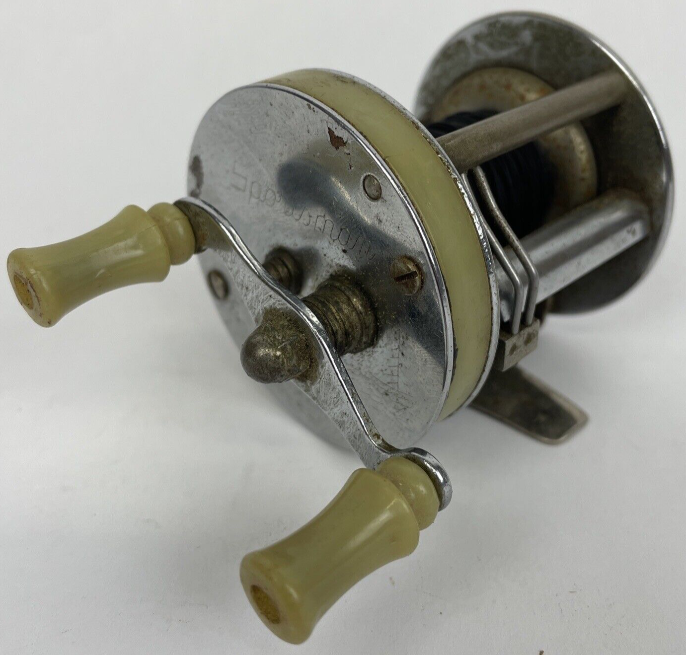 Sportsman Conventional Miniature Mini Bait Casting Level Wind Fishing Reel VNTG