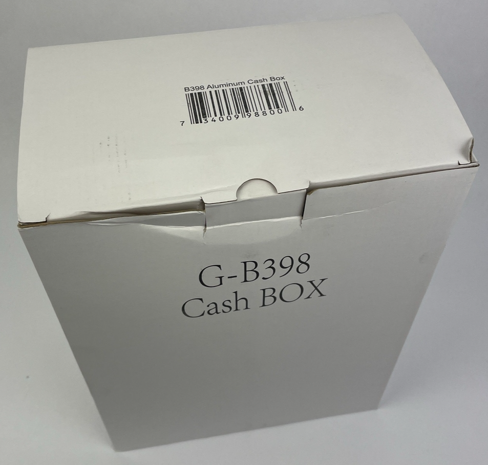 NIB Buy a Safe B398 Aluminum Cashier Box Lockable Cash Drawer NIB w/ Keys 2600
