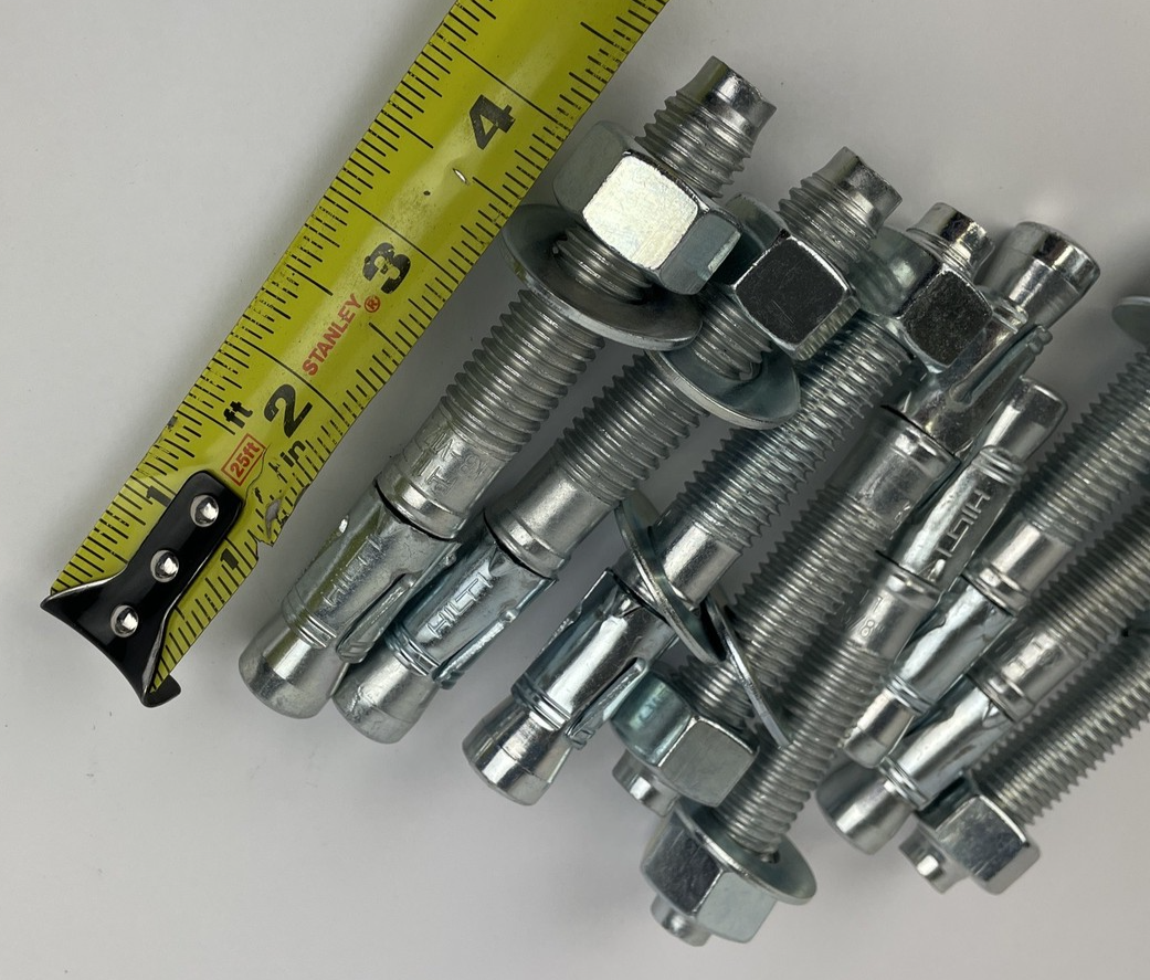 Lot of 8 x OEM Hilti 4-1/2” KB-VT5 5/8" Concrete Anchor Bolt
