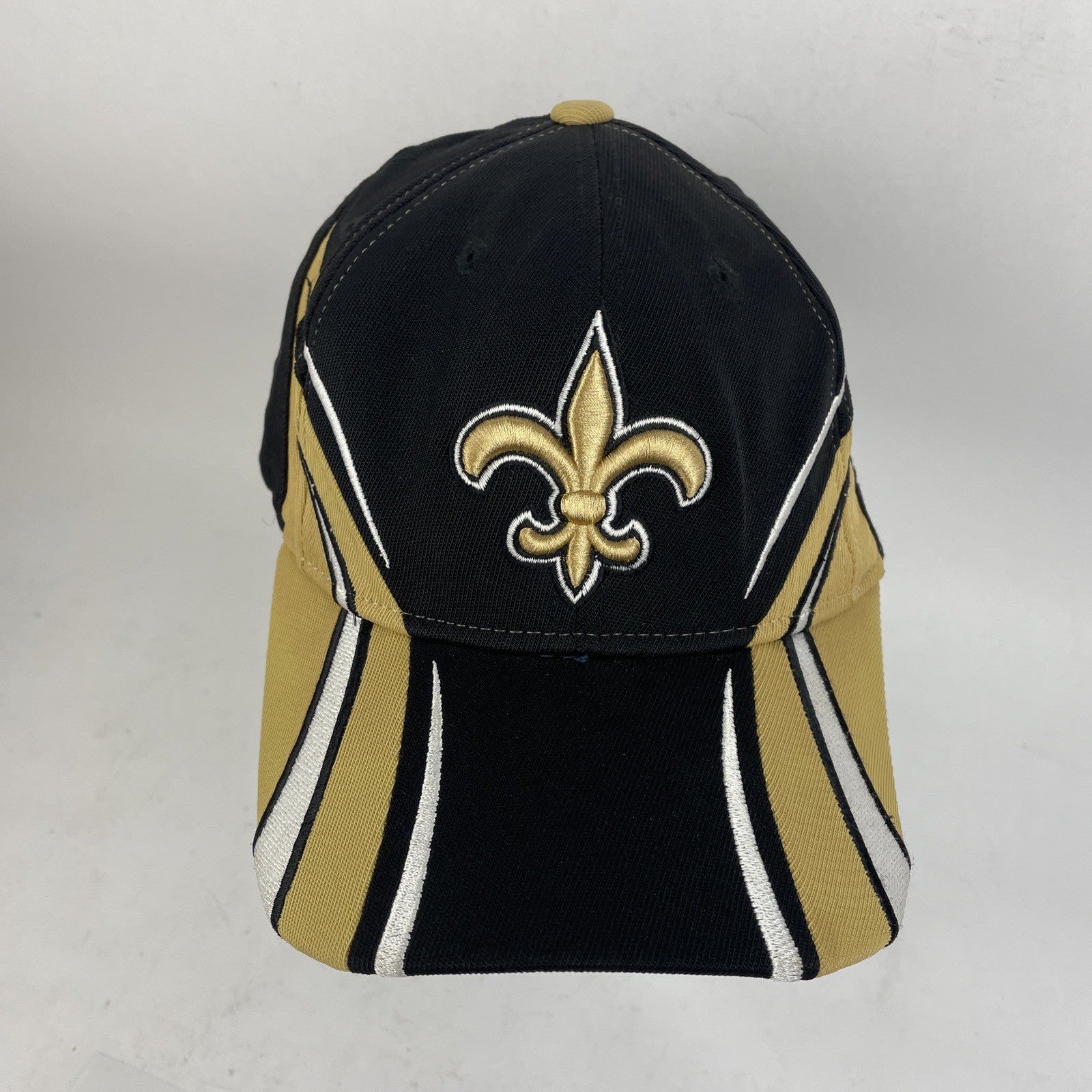 NFL New Orleans Saints Adult RBK Reebok Curve Brim Flex Cap Hat OSFA