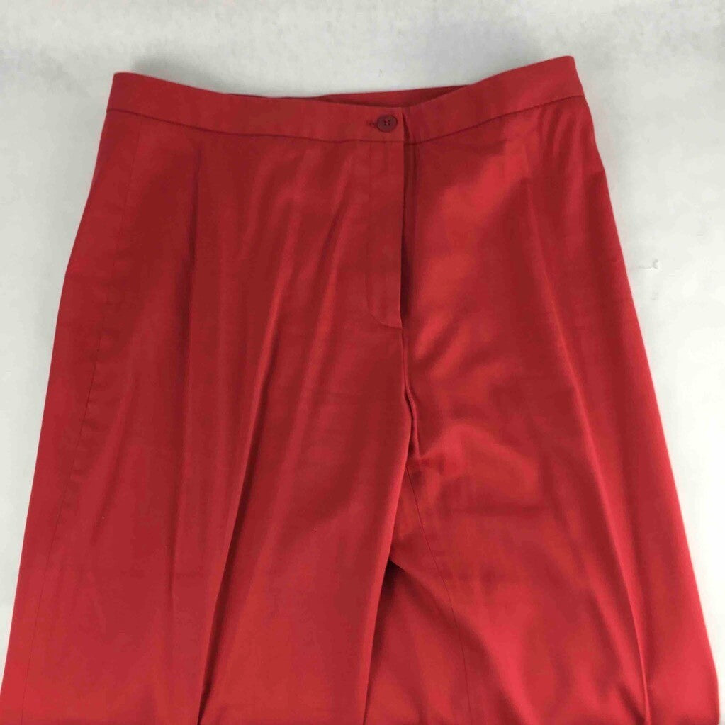 Bandas Rojas Womens Dress Pants Red Flat Front Zipper Fly Cuffs Stretch 42 30x32