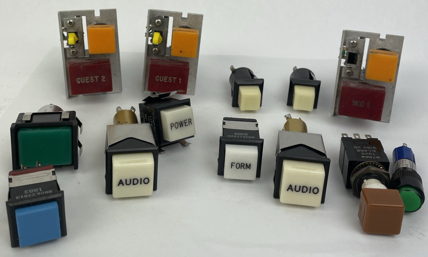 Lot of Assorted Dialco Dialight Macro-Oak Illuminated Push Button Switch - LOOK