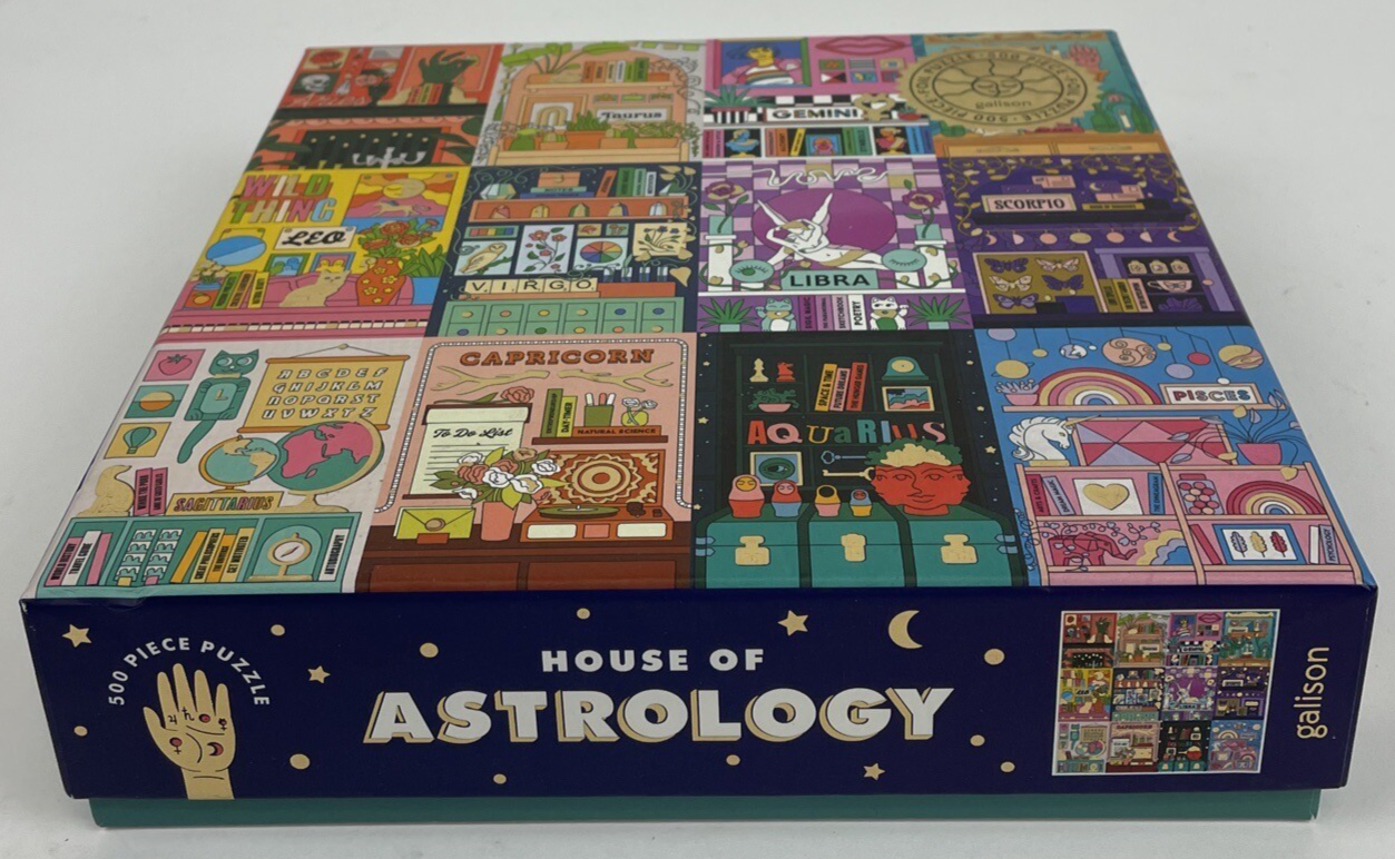 House Of Astrology By Galison - 500 Large piece Jigsaw Puzzle Complete 20" x 20"