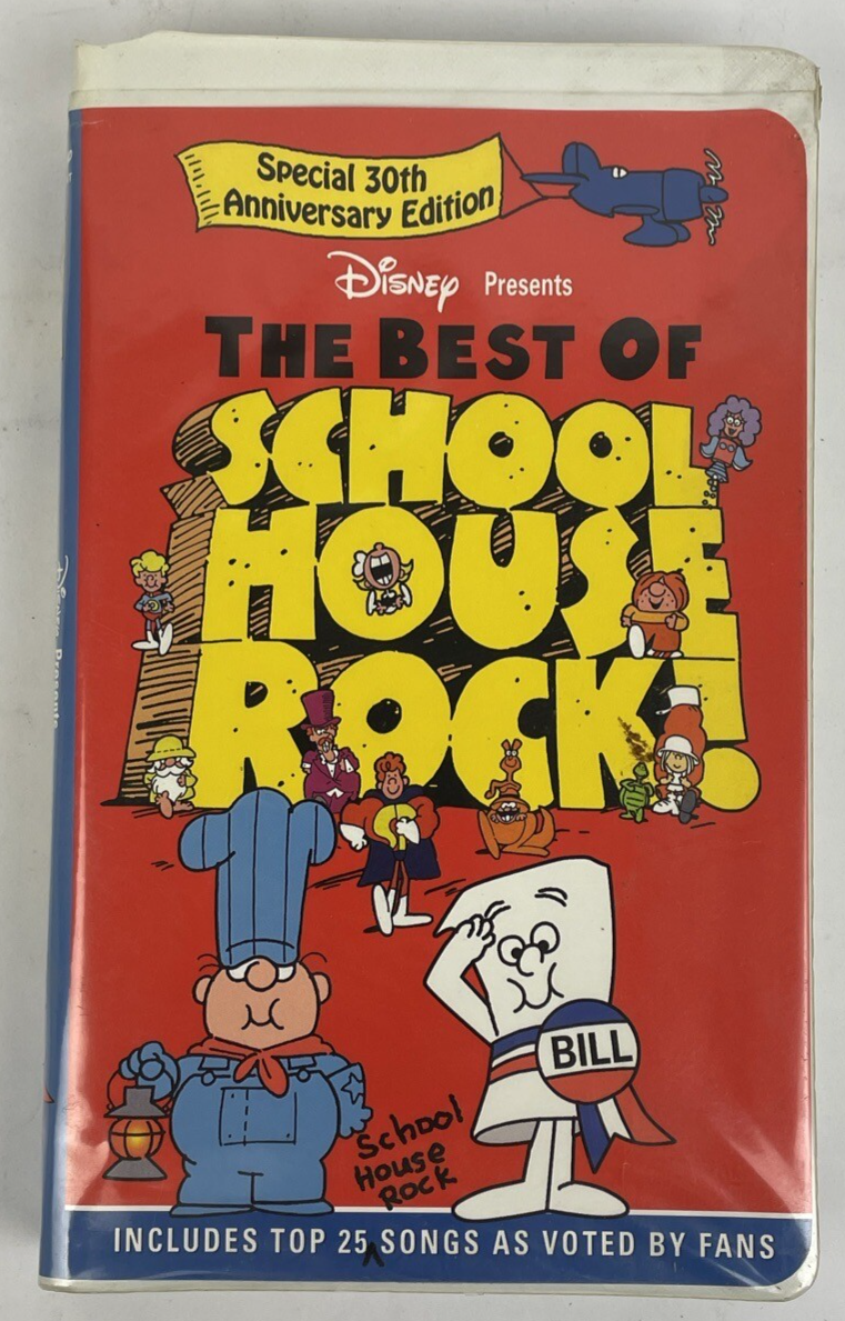 Disney Presents " The Best of Schoolhouse Rock"  (VHS, 2002) Anniversary Edition