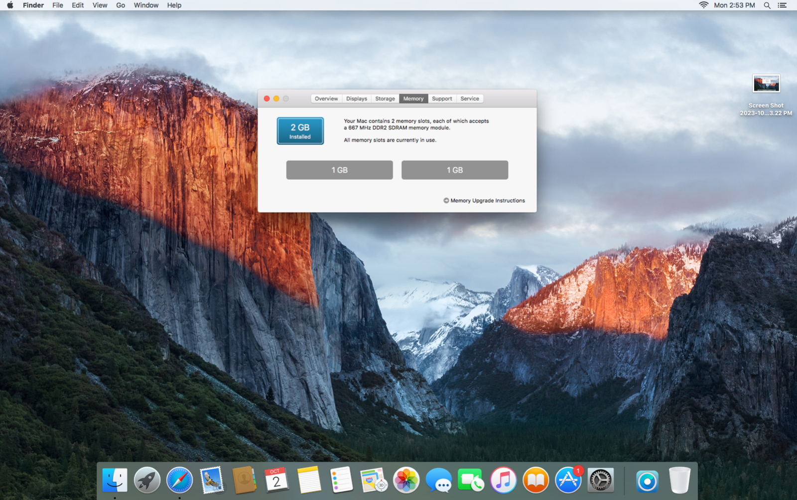 Apple A1224 Imac 20" Intel 2.4 GHz Core 2 Duo 2GB Ram 512GB SSD Hard drive