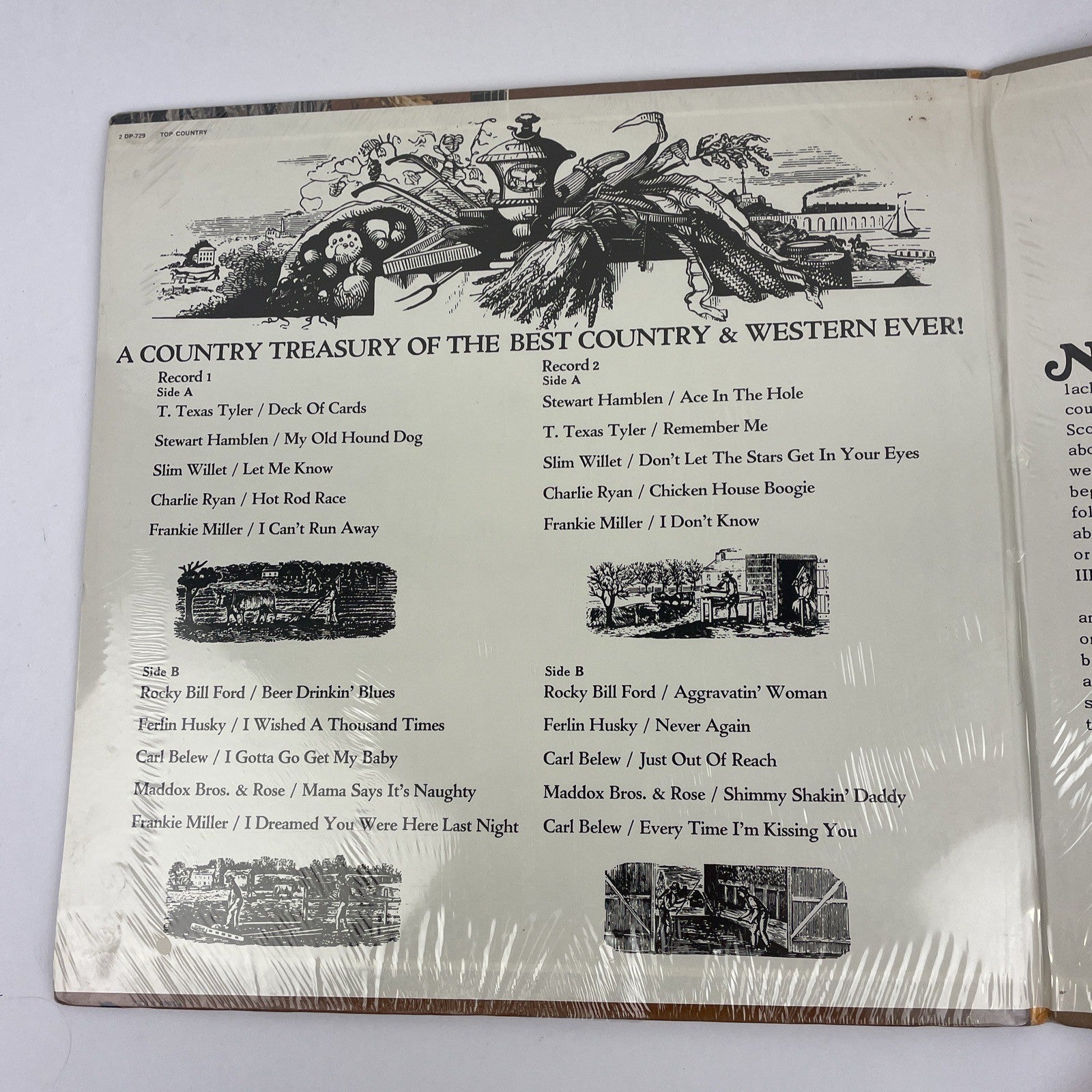 Galaxy Twin Pack Top Country 2 Records LP 2 DP-729 Slim Willet, Rocky Bill Ford