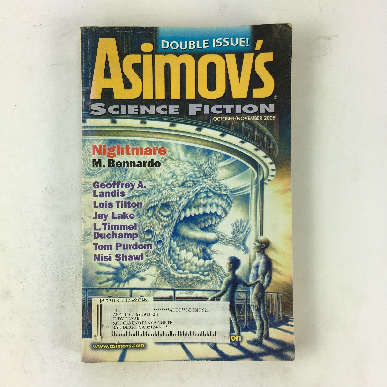 November 2005 Isaac Asimov's Science Fiction Magazine Nightmare M.Bennardo