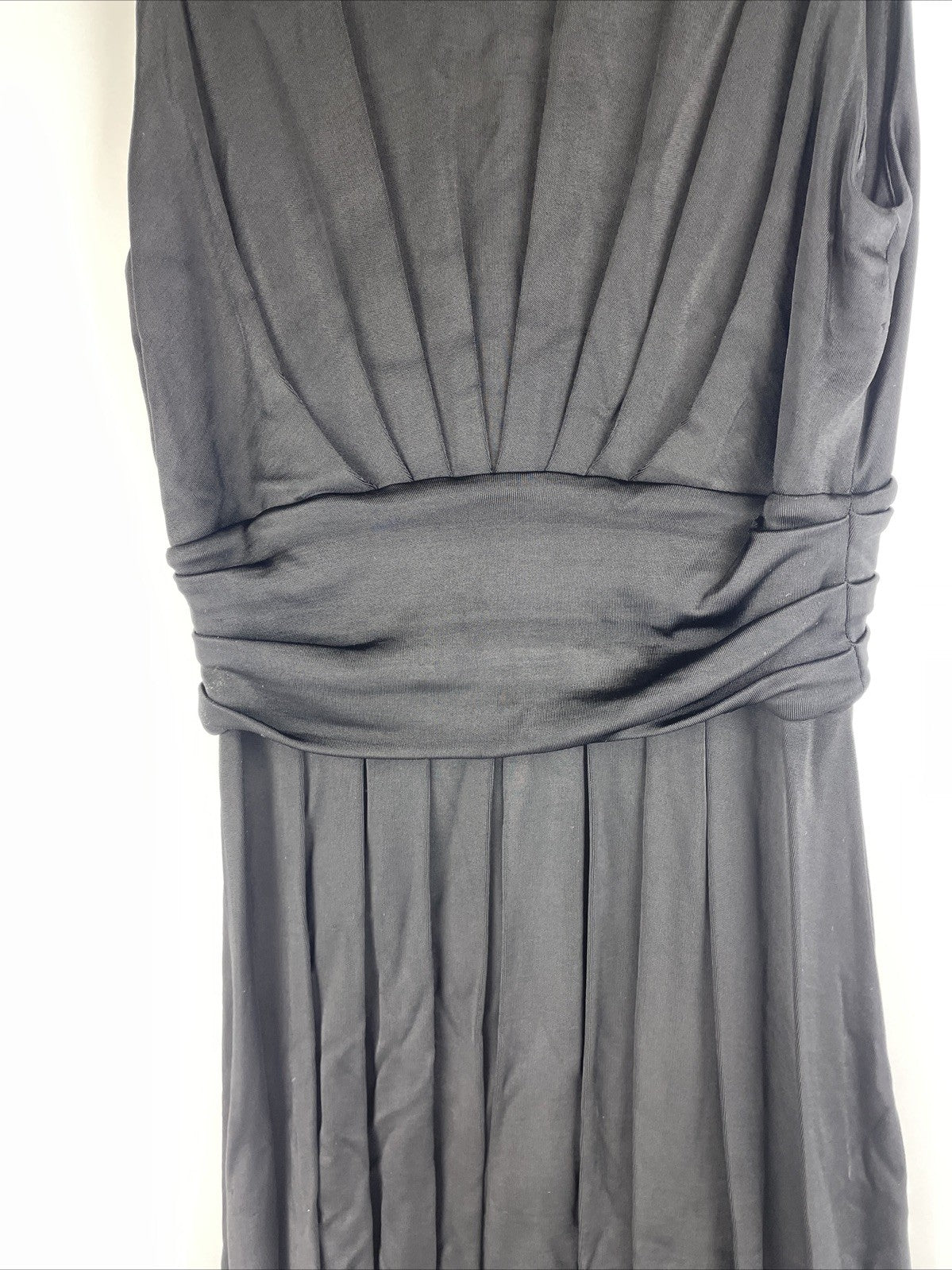 Diane Von Furstenberg Azelia Dress Women's Sz 12 Black Slinky Sleek Office Work