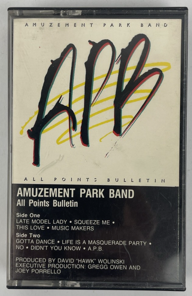 AMUZEMENT PARK BAND - All Points Bulletin Cassette Tape 1984 Atlantic Records