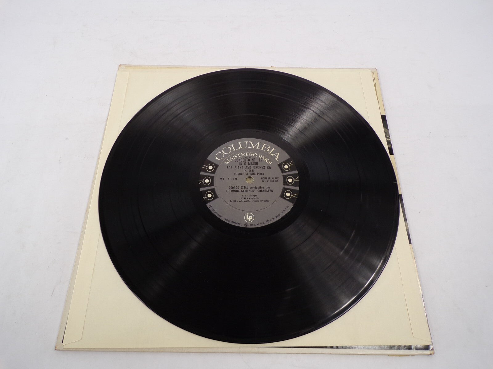 Rudolf Serkin George Szell Mozart Columbia Symphony Orchestra Vinyl Record