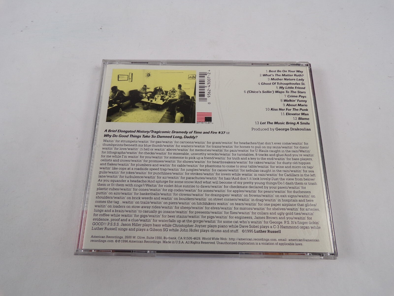 The Free Wheelers Waitin For George For Promotional Use Only CD #40