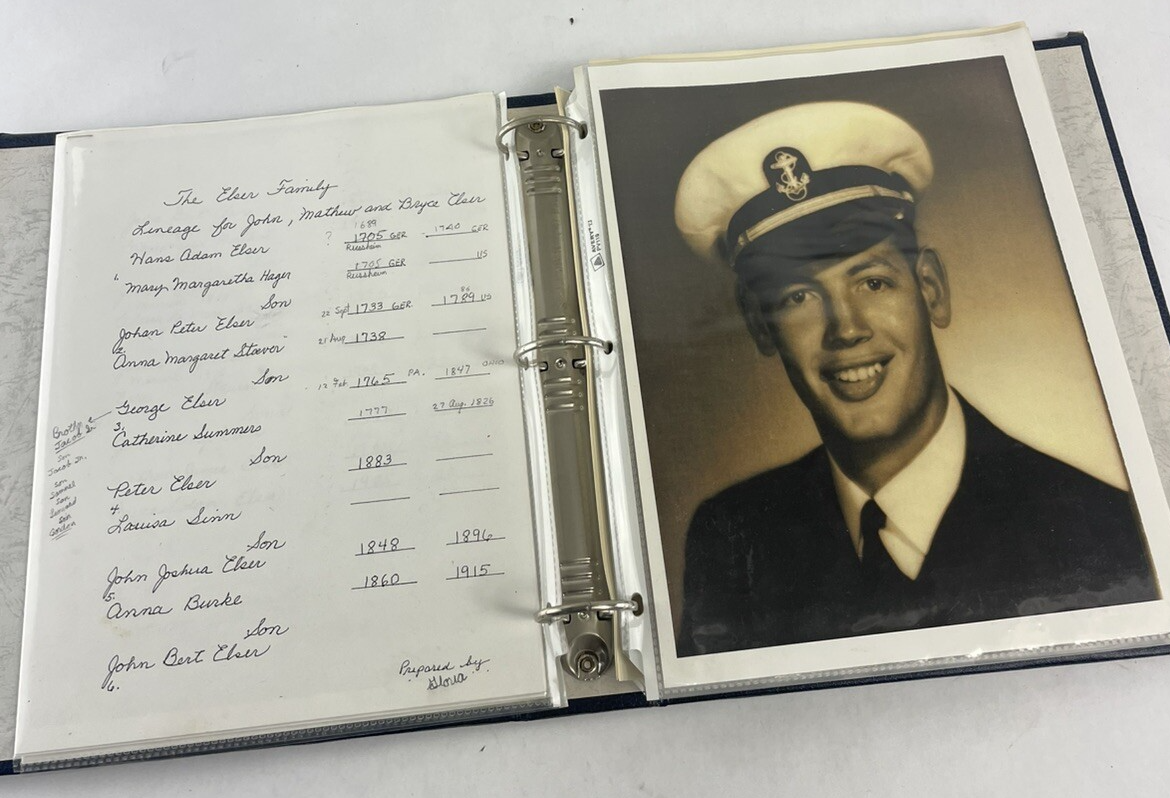Antique Photo Album Portraits 1920-1940's Elder Family clipping biography