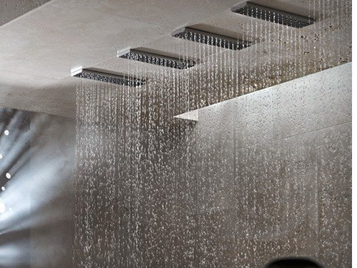 Dornbracht Horizontal Shower six water bar concealed body spray luxury wellness shower system