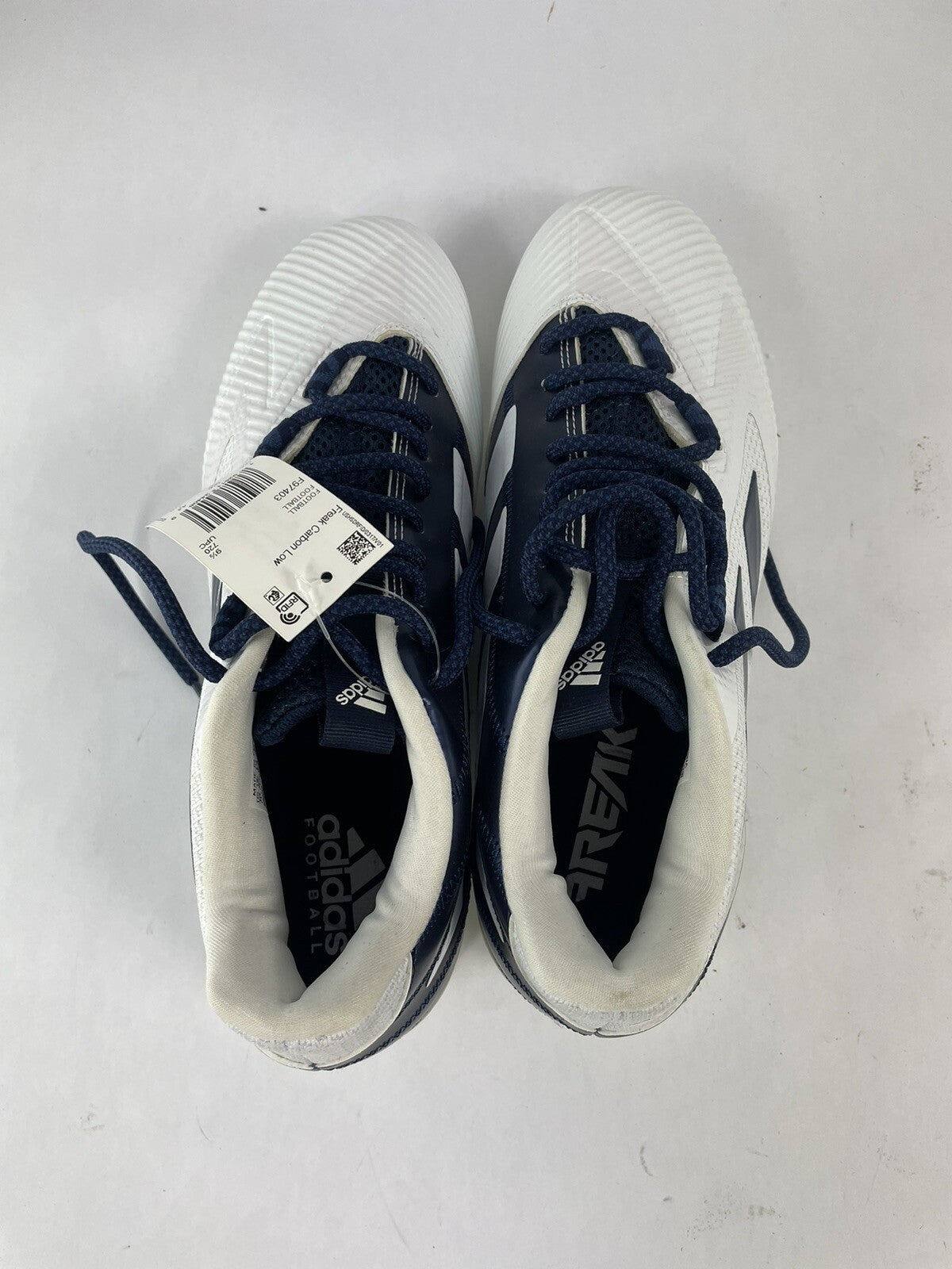 New Men's Adidas Freak X Carbon Low Football Cleats Size 10 Blue/White 3 Stripe