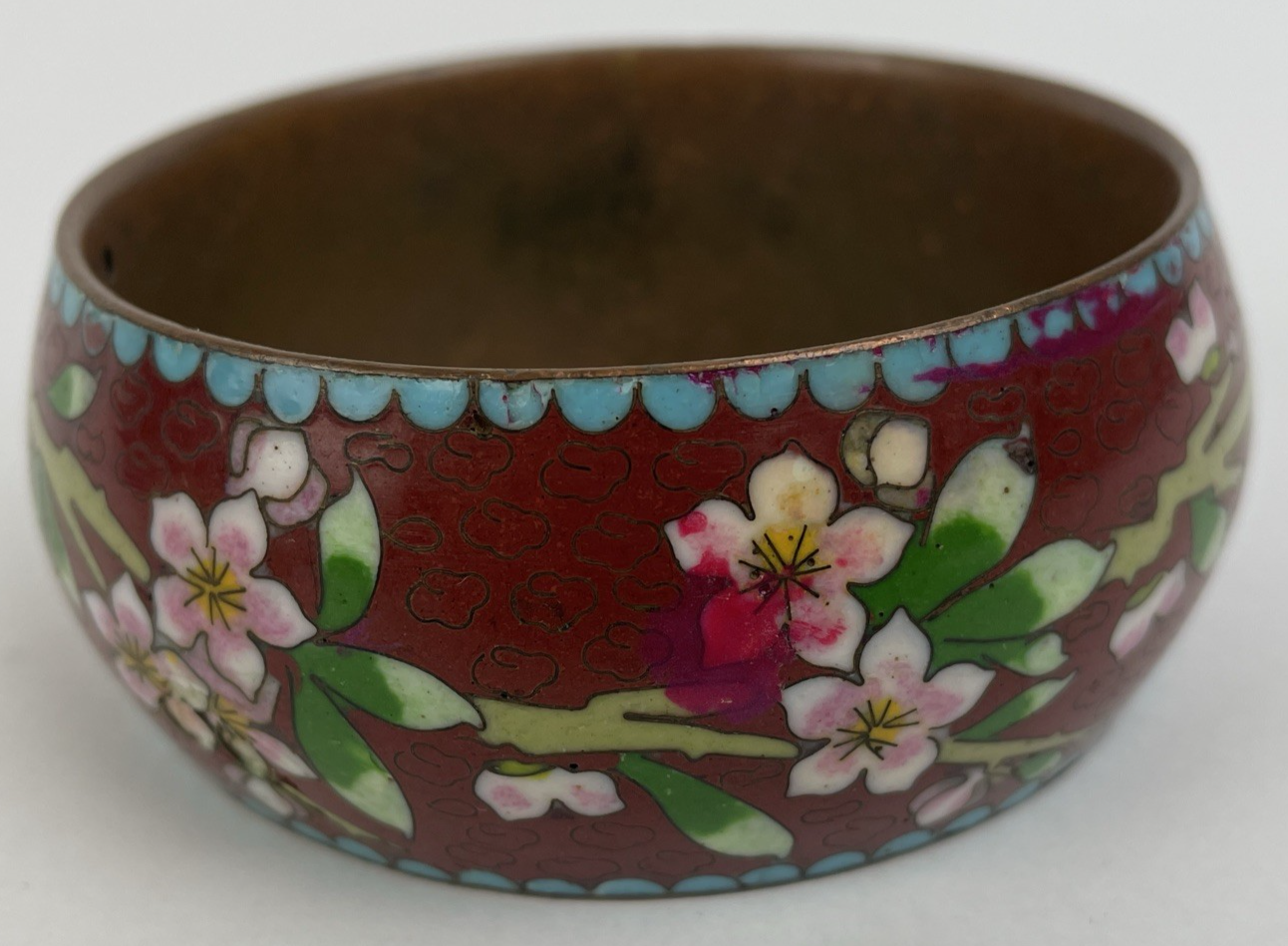 Lot of 3 Bracelet s Vintage Indian bone + Inlay Bangle Brass Floral Bird 8.5