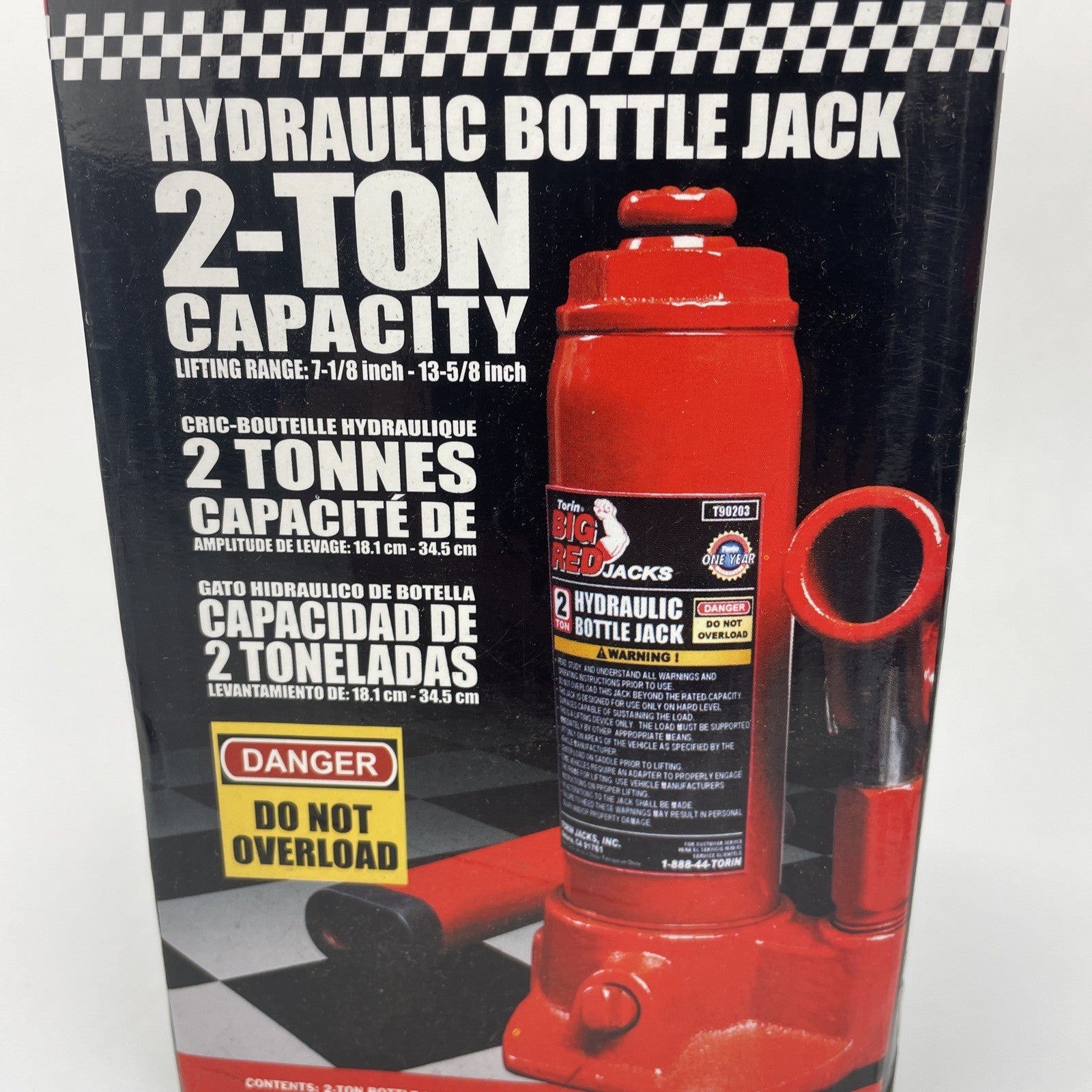 BIG RED Torin Red Hydraulic Welded Bottle Jack Clow Mold Storage ,Red, 2 Ton