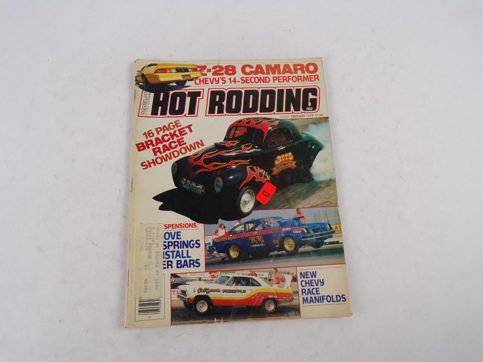 February 1979 Hot Rod Magazine Z-28 Camaro Chevy's 14-Second Performer 16 Page