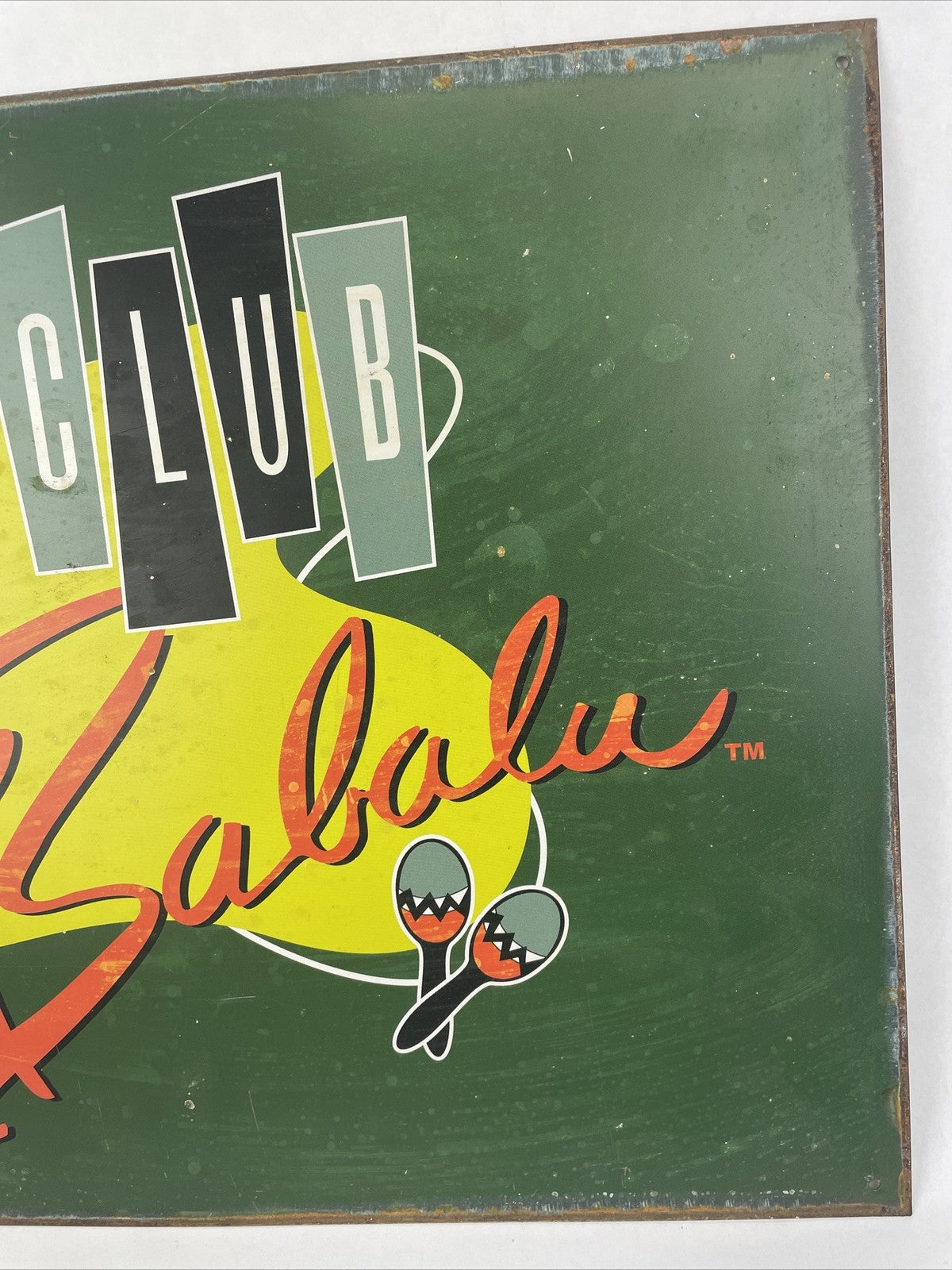 VINTAGE RICKY RICARDO'S " ClLUB Babalu i love Lucy Tin Bar Sign Rustic 15" x 12"