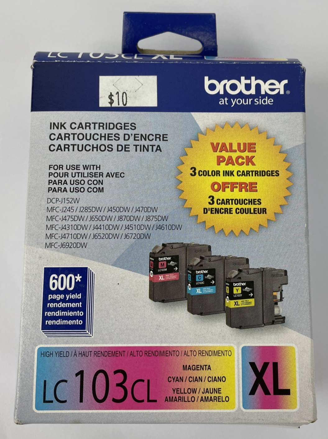 Genuine Brother Ink Cartridges LC103CL XL Magenta Yellow Cyan EXP 11/2024