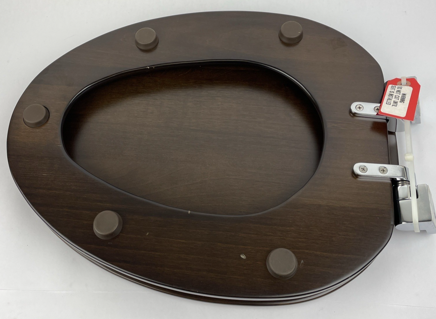 TOTO SS304 Maple SOFTCLOSE TOILET SEAT, ELONGATED CHROME HINGES, MAPLE WOOD