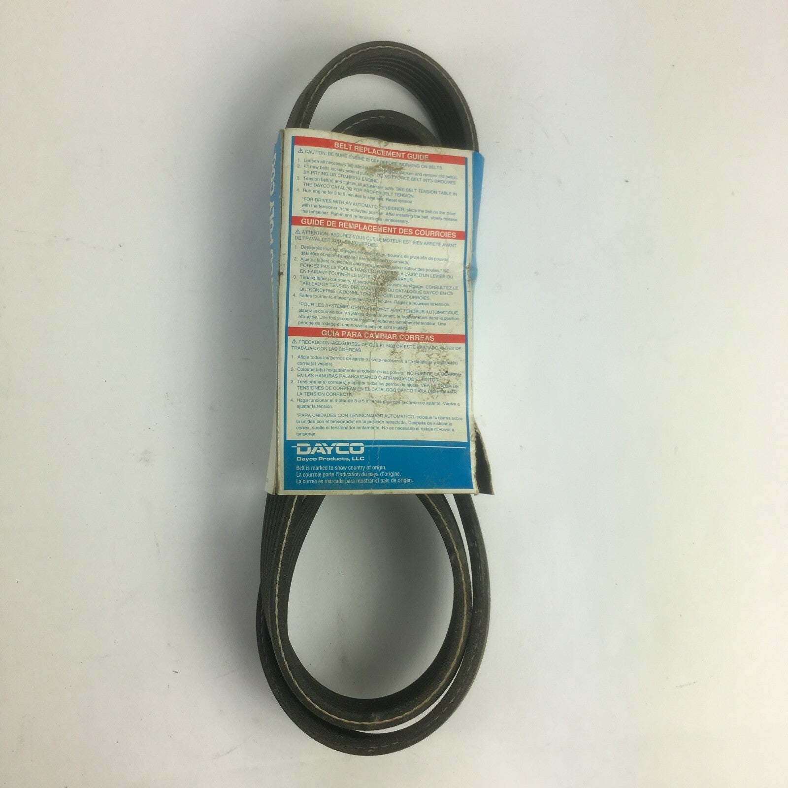 Dayco 6060470 serpentine belt 6PKK1195 poly rib 6 rib tensioner belt OEM replacement automotive engine drive belt