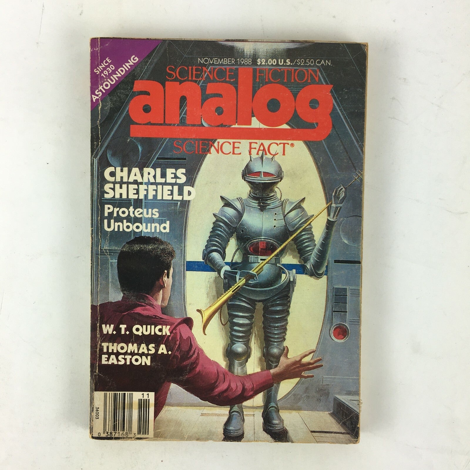 November 1988 Analog Science Fact Magazine Charles Sheffield Proteus Unbound