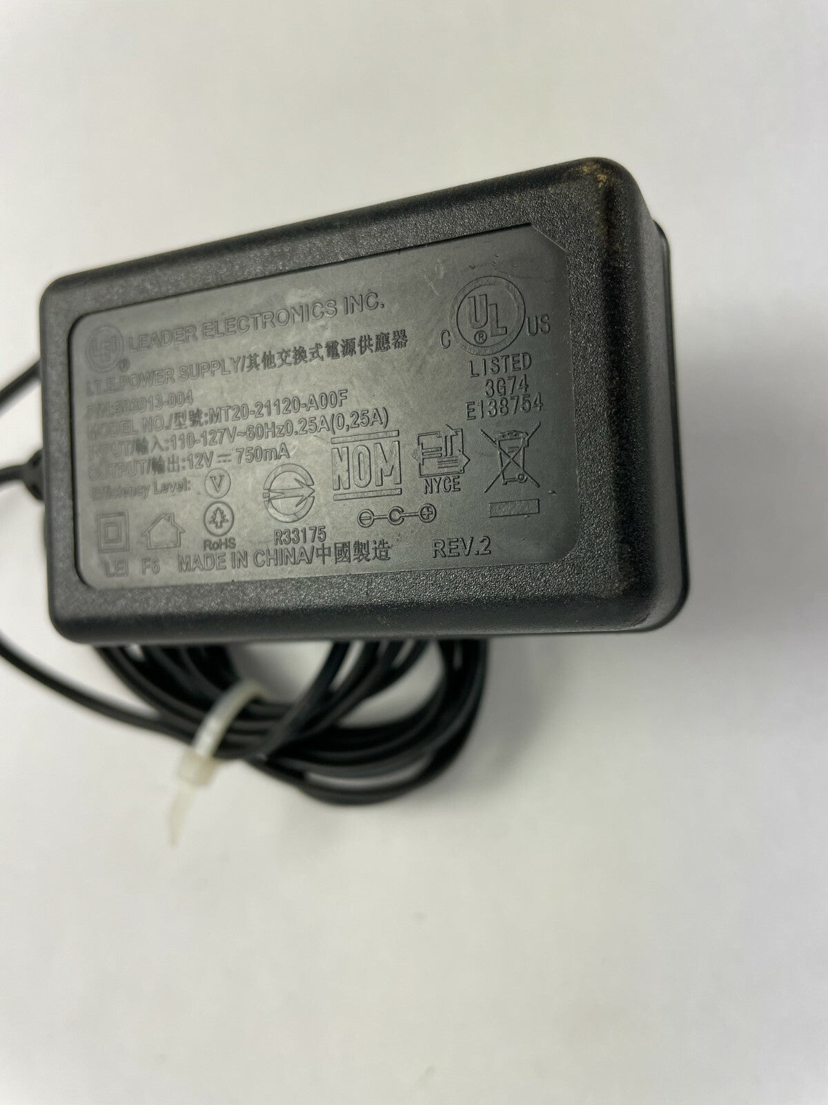 Genuine LTE 503913-004 AC Adapter Output 12 V 750mA Power Supply Adapter A51
