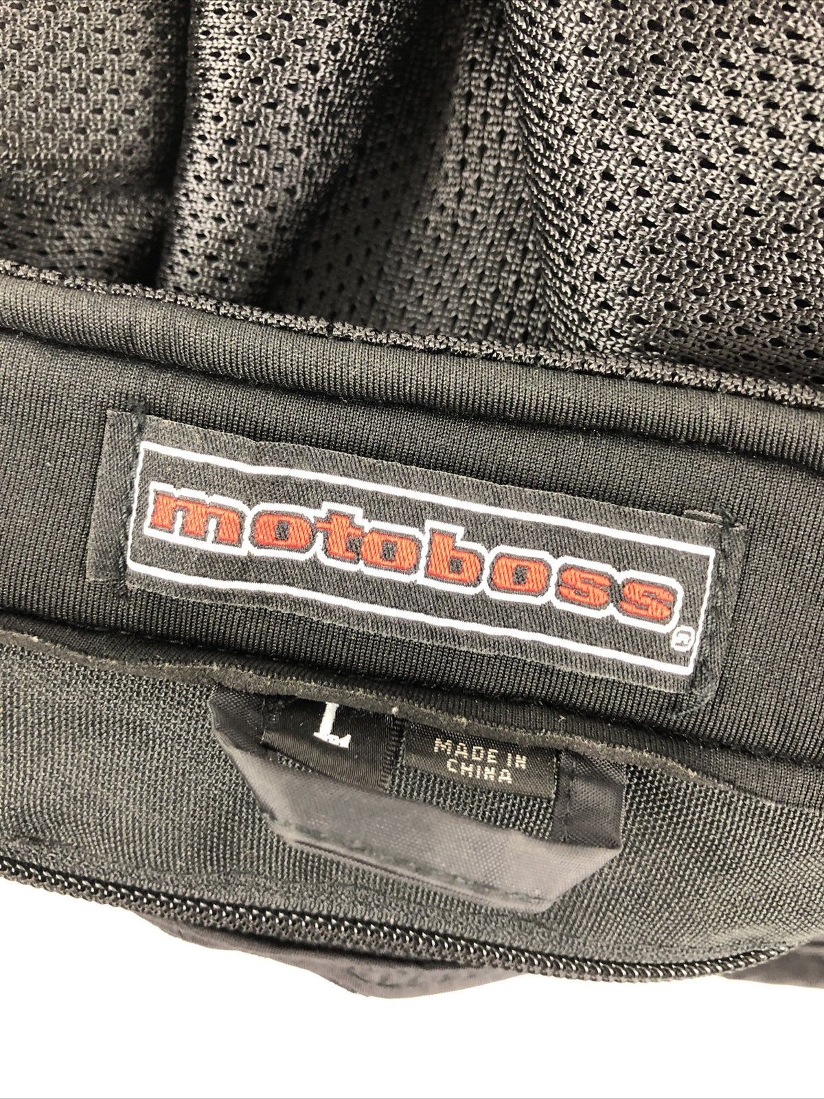 L ~ Motoboss Motorcycle Jacket Padded Protection Armored Removable Lining Mesh
