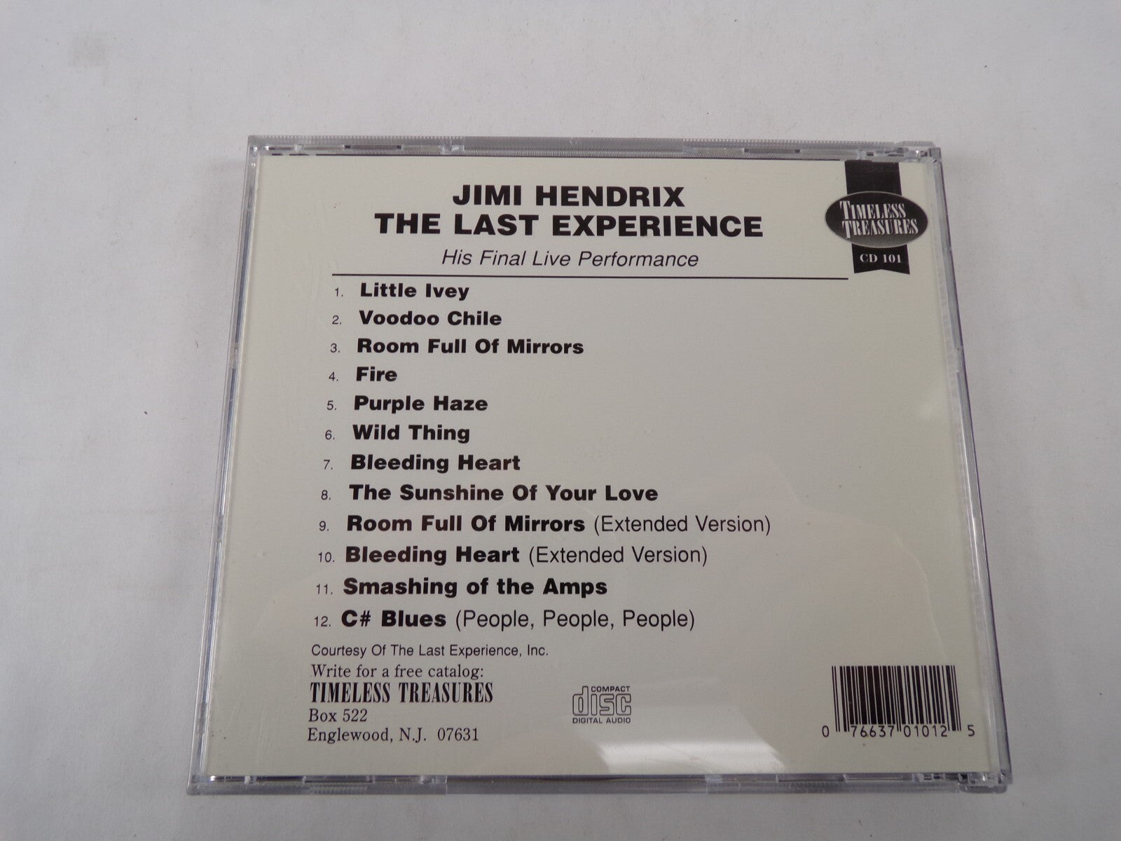 Jimi Hendrix The Last Experience Little Ivey Fire Wild Thing Voodoo Chile CD#56