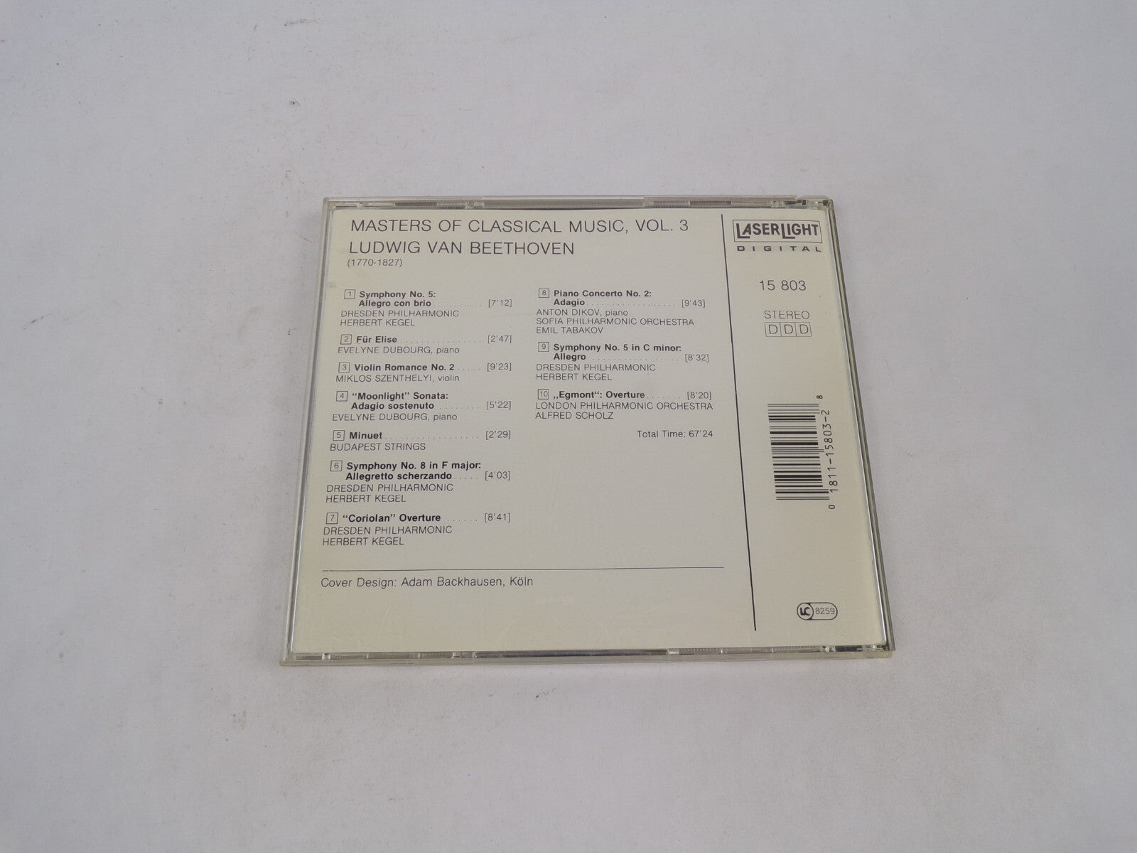Masters Of Classical Music Beethoven Symphony No. 5 Piano Concerto No. 2 CD#71